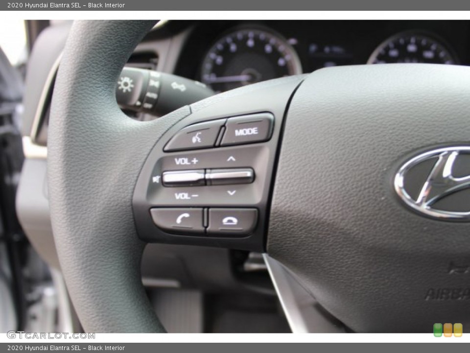 Black Interior Steering Wheel for the 2020 Hyundai Elantra SEL #134665364