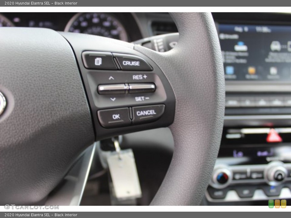 Black Interior Steering Wheel for the 2020 Hyundai Elantra SEL #134665370