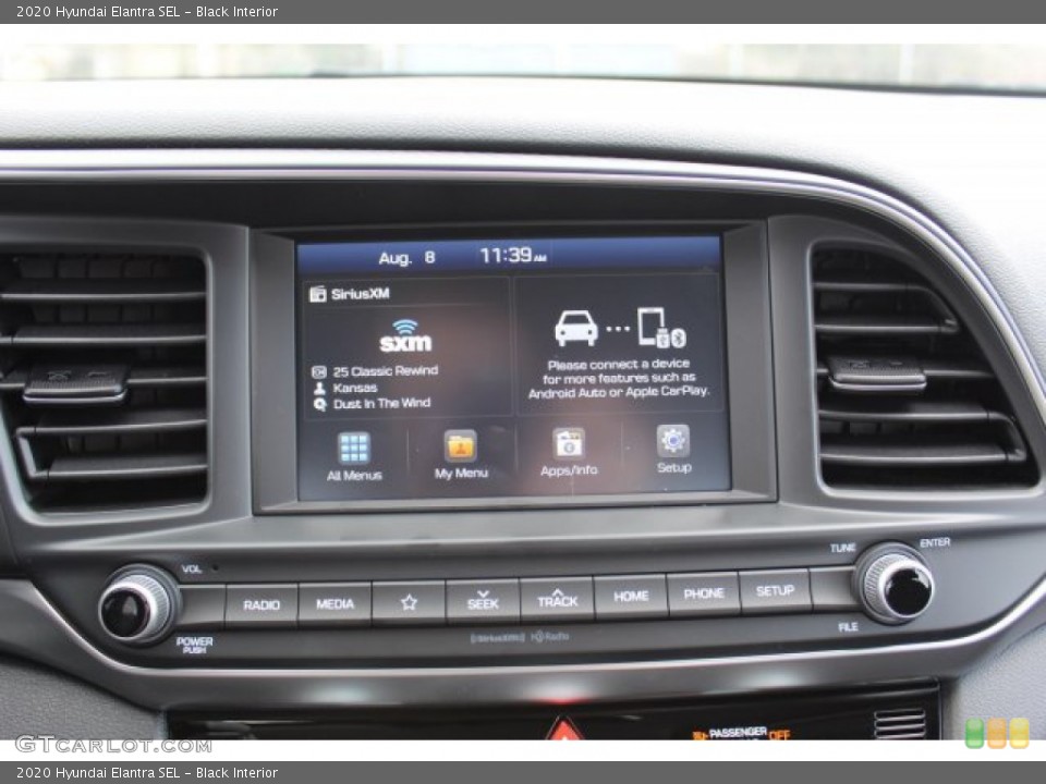 Black Interior Controls for the 2020 Hyundai Elantra SEL #134665388