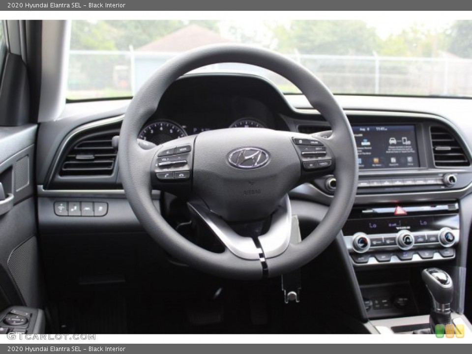 Black Interior Steering Wheel for the 2020 Hyundai Elantra SEL #134665427