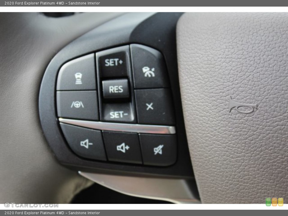 Sandstone Interior Steering Wheel for the 2020 Ford Explorer Platinum 4WD #134665571