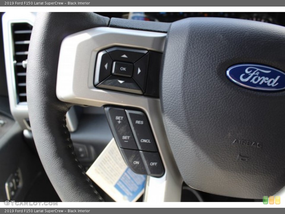 Black Interior Steering Wheel for the 2019 Ford F150 Lariat SuperCrew #134666075