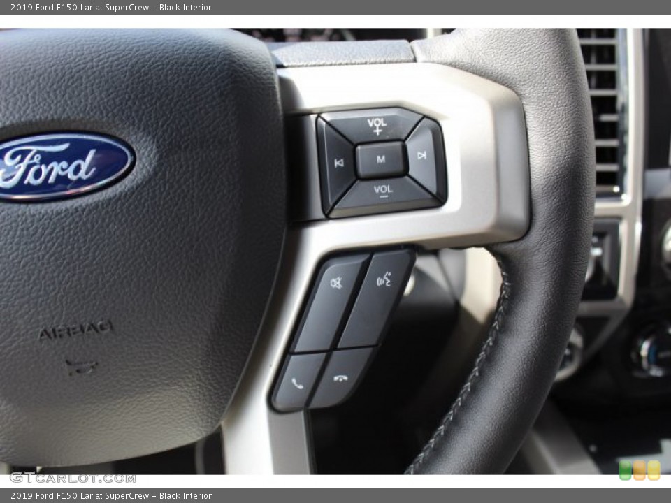 Black Interior Steering Wheel for the 2019 Ford F150 Lariat SuperCrew #134666081