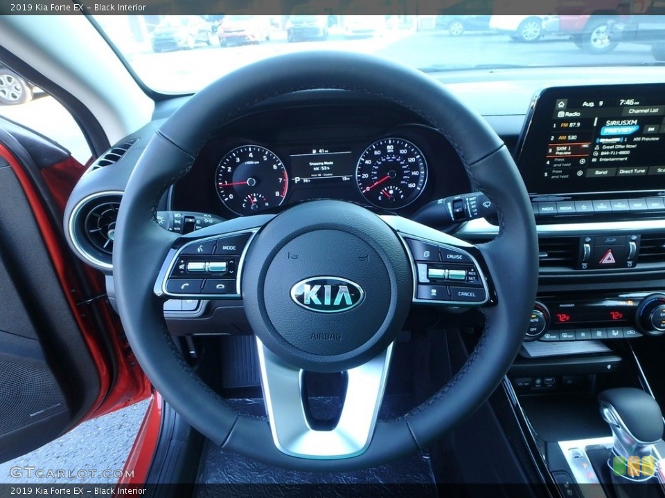 Black Interior Steering Wheel for the 2019 Kia Forte EX #134668737