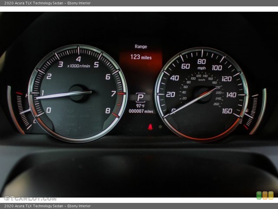 Ebony Interior Gauges for the 2020 Acura TLX Technology Sedan #134670956