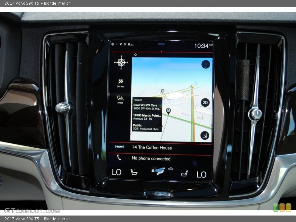 Blonde Interior Navigation for the 2017 Volvo S90 T5 #134678583