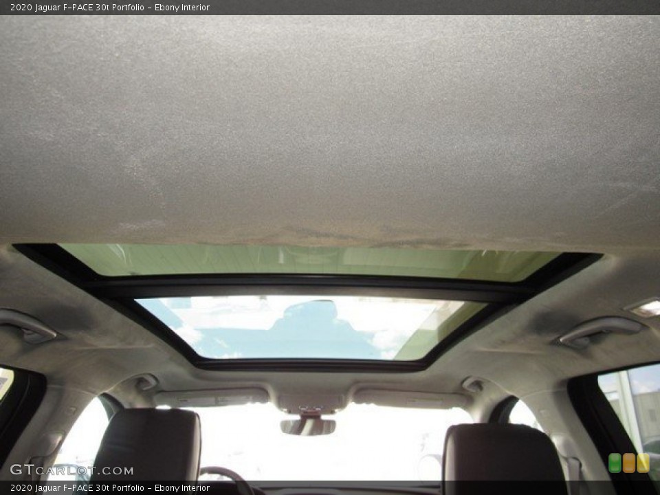 Ebony Interior Sunroof for the 2020 Jaguar F-PACE 30t Portfolio #134687097