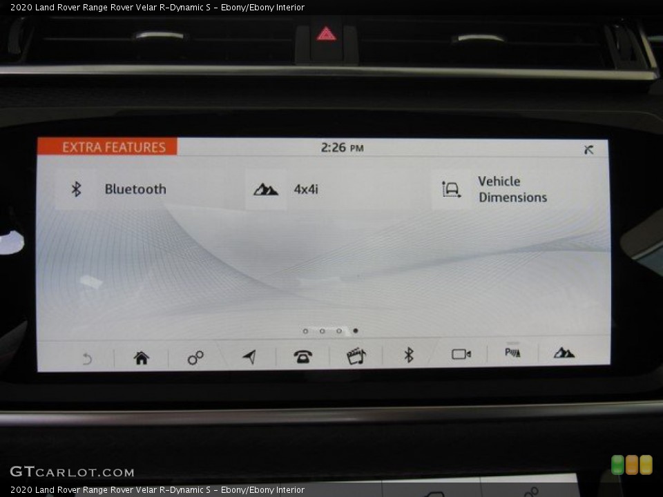 Ebony/Ebony Interior Controls for the 2020 Land Rover Range Rover Velar R-Dynamic S #134688267