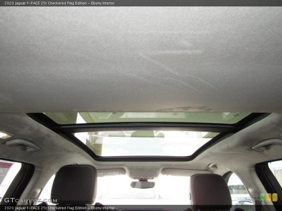 Ebony Interior Sunroof for the 2020 Jaguar F-PACE 25t Checkered Flag Edition #134689227