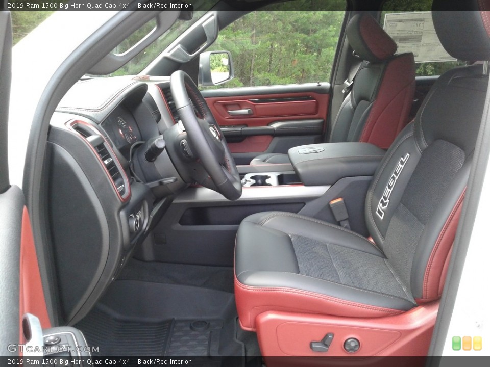 Black/Red Interior Photo for the 2019 Ram 1500 Big Horn Quad Cab 4x4 #134704107
