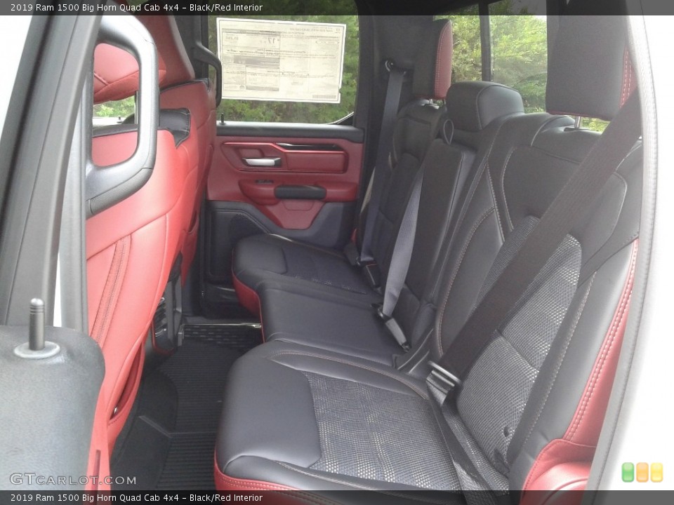 Black/Red Interior Rear Seat for the 2019 Ram 1500 Big Horn Quad Cab 4x4 #134704122