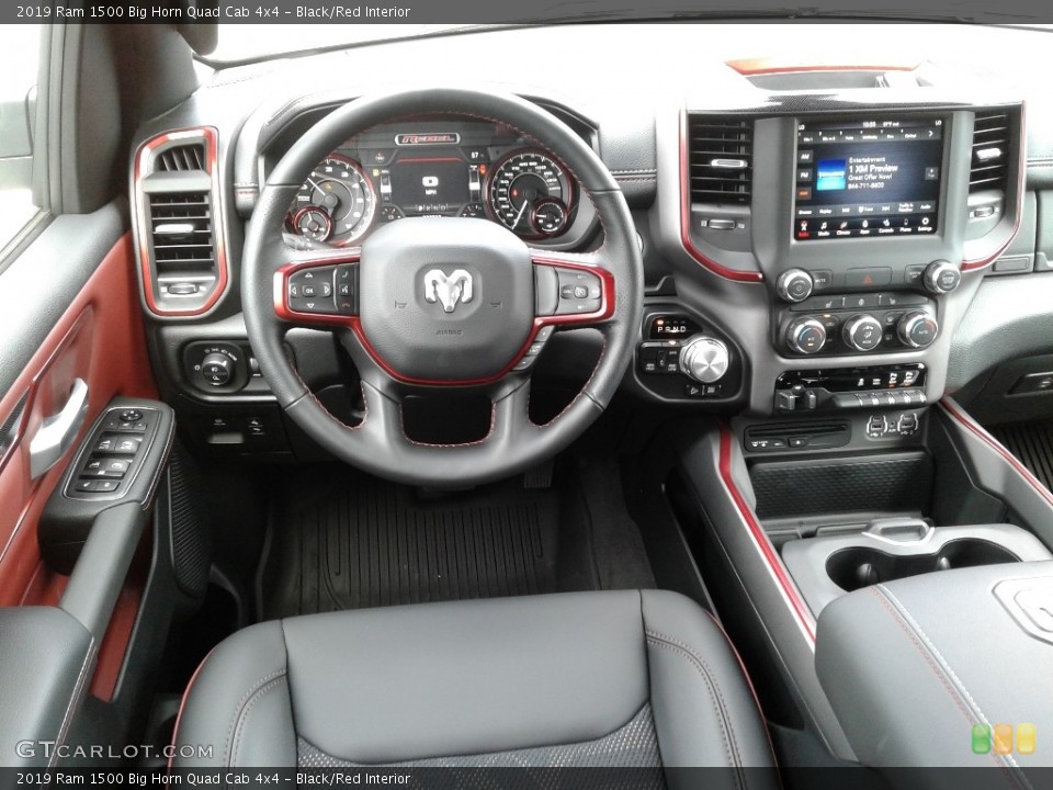Black/Red Interior Dashboard for the 2019 Ram 1500 Big Horn Quad Cab 4x4 #134704404
