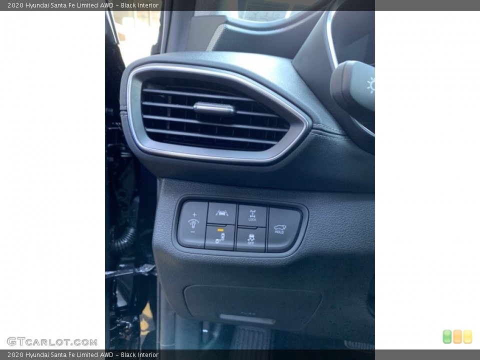 Black Interior Controls for the 2020 Hyundai Santa Fe Limited AWD #134706105