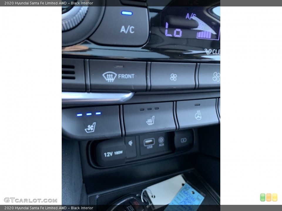Black Interior Controls for the 2020 Hyundai Santa Fe Limited AWD #134706330