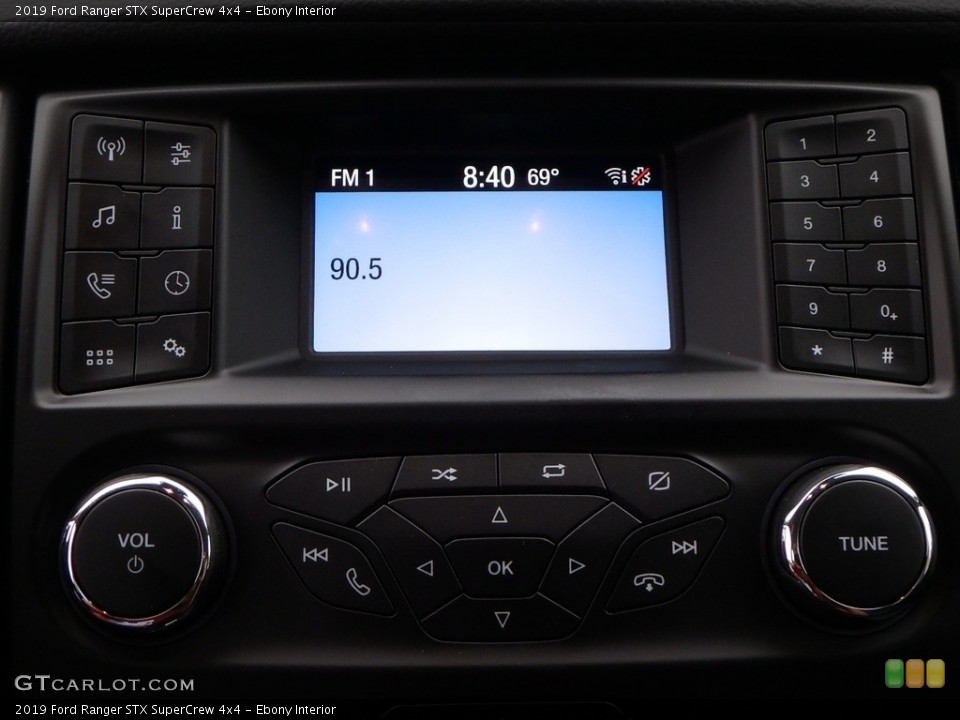 Ebony Interior Controls for the 2019 Ford Ranger STX SuperCrew 4x4 #134715068
