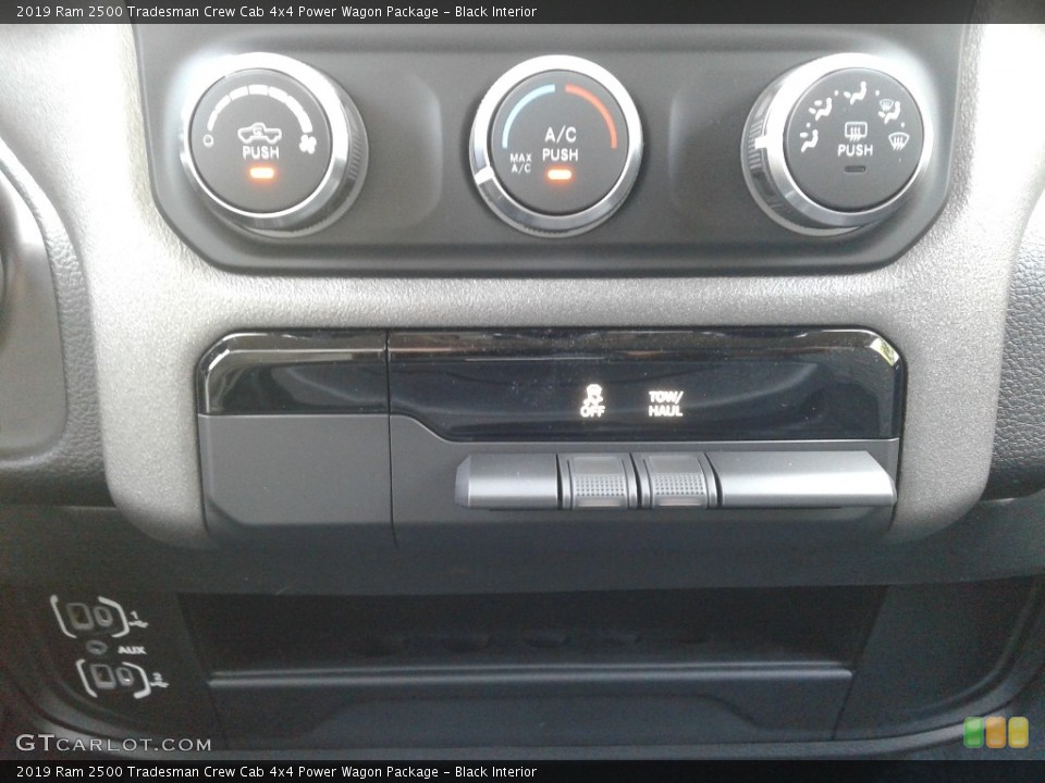 Black Interior Controls for the 2019 Ram 2500 Tradesman Crew Cab 4x4 Power Wagon Package #134718341