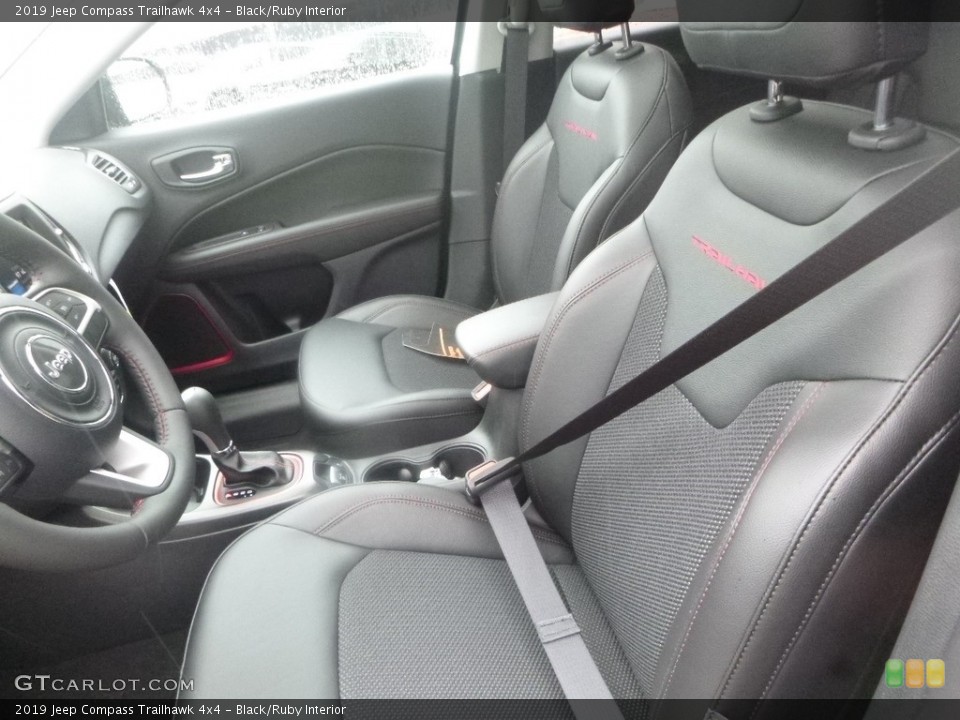 Black/Ruby Interior Front Seat for the 2019 Jeep Compass Trailhawk 4x4 #134722388