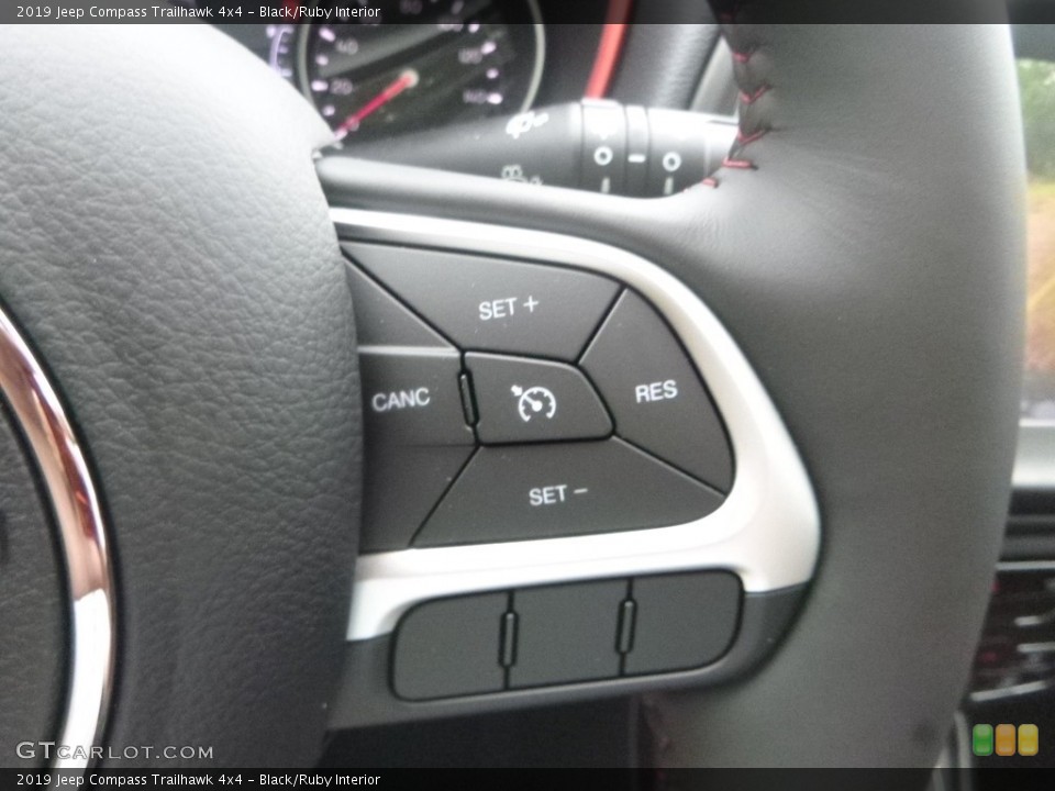Black/Ruby Interior Steering Wheel for the 2019 Jeep Compass Trailhawk 4x4 #134722454