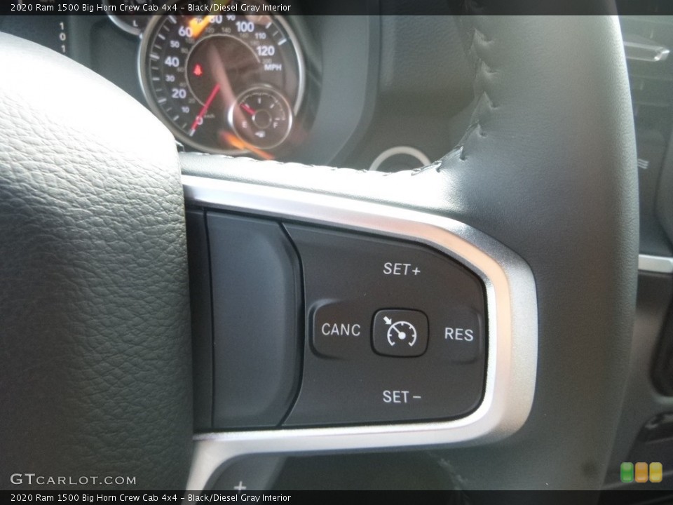 Black/Diesel Gray Interior Steering Wheel for the 2020 Ram 1500 Big Horn Crew Cab 4x4 #134723987