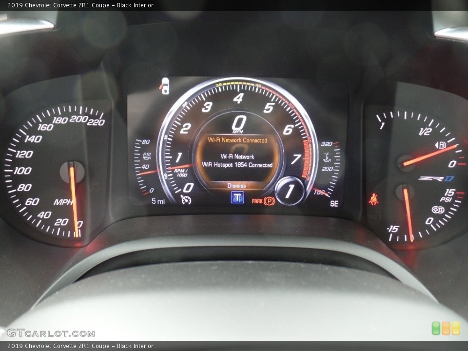 Black Interior Gauges for the 2019 Chevrolet Corvette ZR1 Coupe #134724020