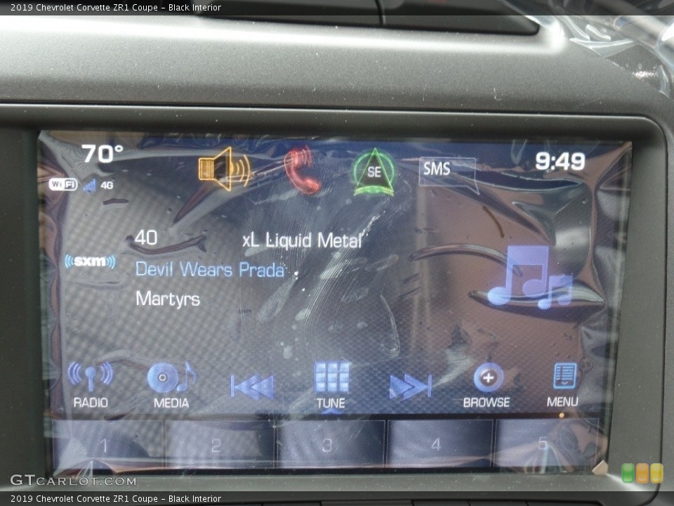Black Interior Controls for the 2019 Chevrolet Corvette ZR1 Coupe #134724101