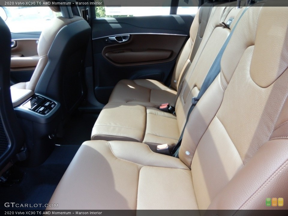 Maroon Interior Rear Seat for the 2020 Volvo XC90 T6 AWD Momentum #134727603