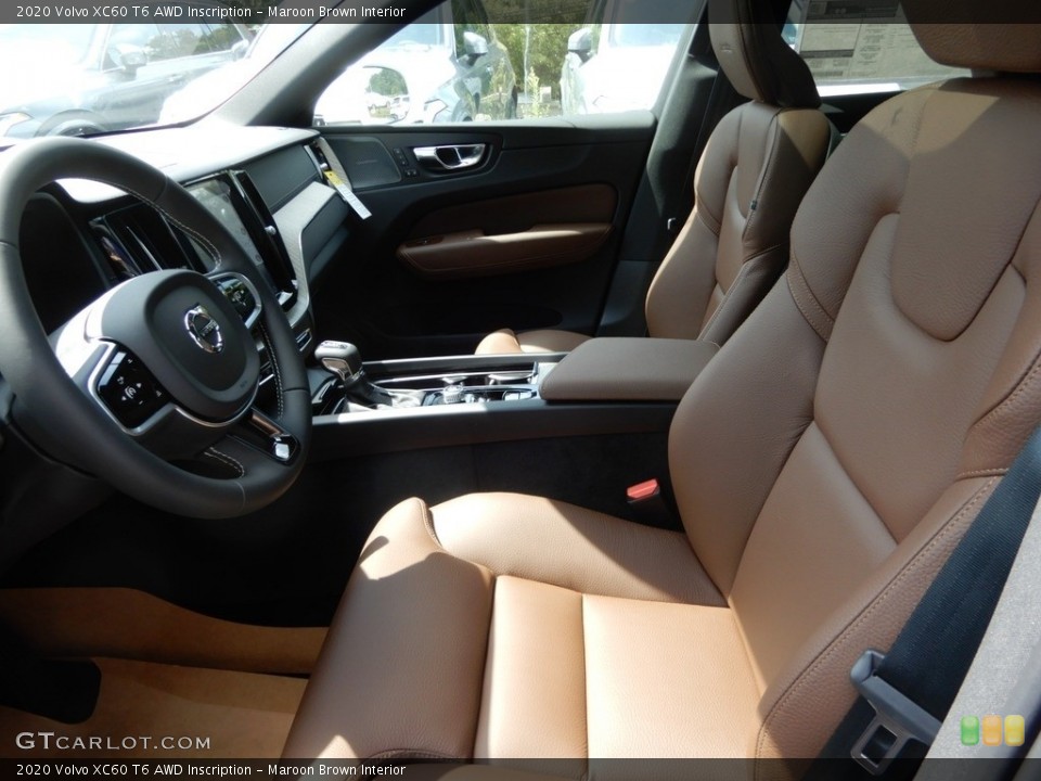 Maroon Brown Interior Photo for the 2020 Volvo XC60 T6 AWD Inscription #134729103