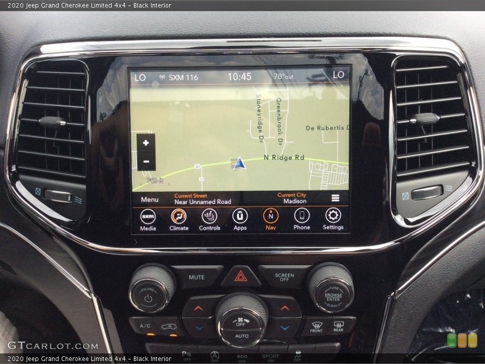 Black Interior Navigation for the 2020 Jeep Grand Cherokee Limited 4x4 #134730213