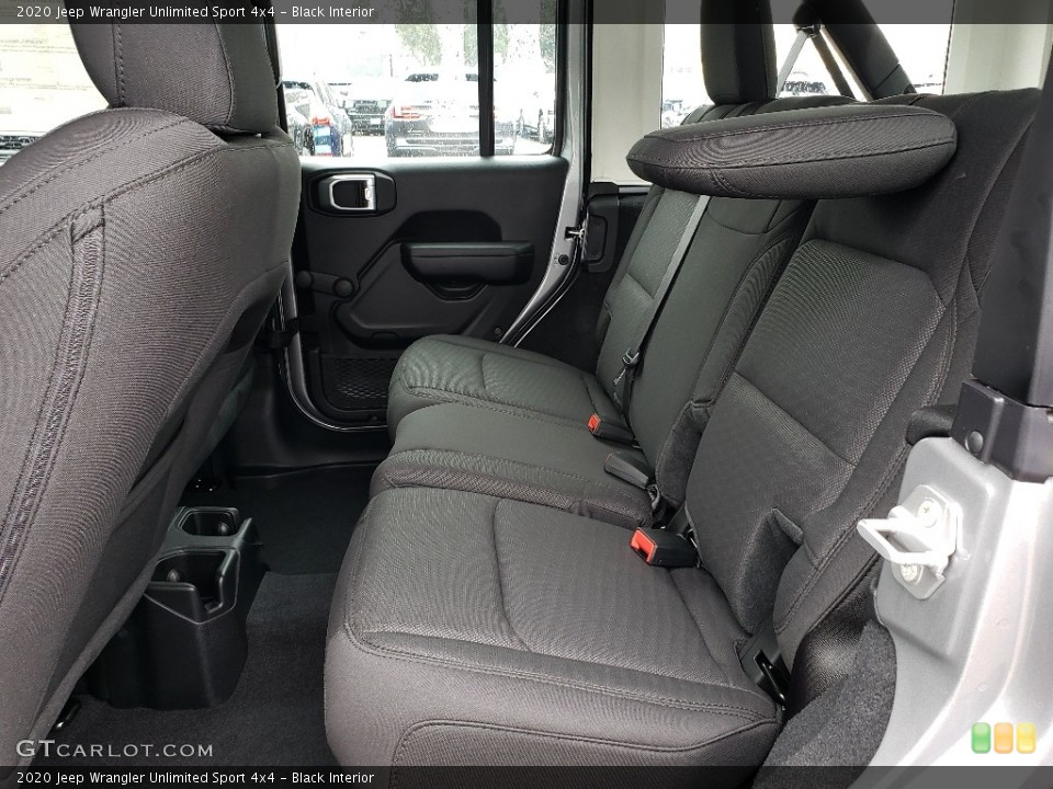Black Interior Rear Seat for the 2020 Jeep Wrangler Unlimited Sport 4x4 #134737872
