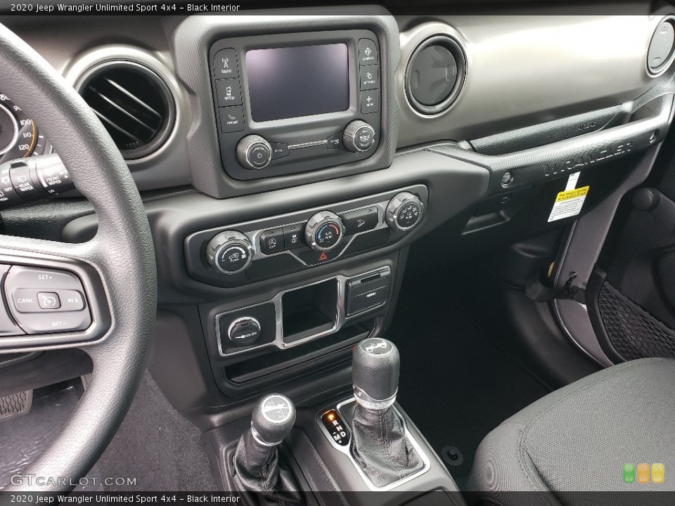 Black Interior Dashboard for the 2020 Jeep Wrangler Unlimited Sport 4x4 #134737968