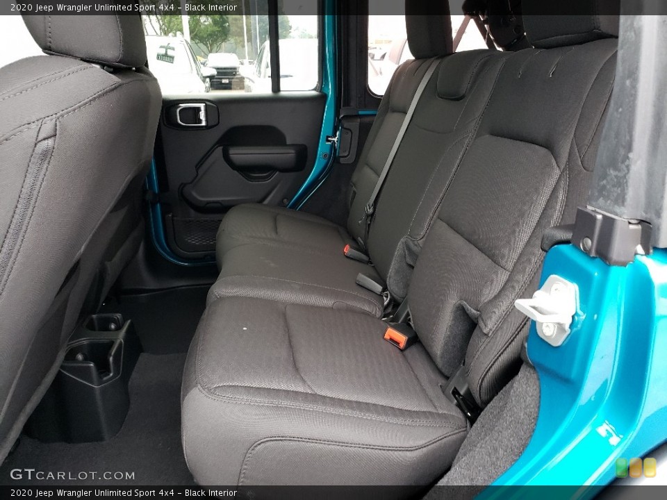 Black Interior Rear Seat for the 2020 Jeep Wrangler Unlimited Sport 4x4 #134738319