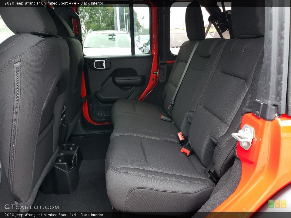 Black Interior Rear Seat for the 2020 Jeep Wrangler Unlimited Sport 4x4 #134738547