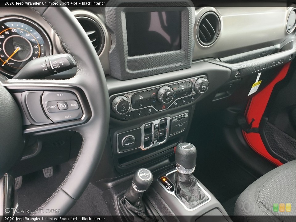 Black Interior Controls for the 2020 Jeep Wrangler Unlimited Sport 4x4 #134738631