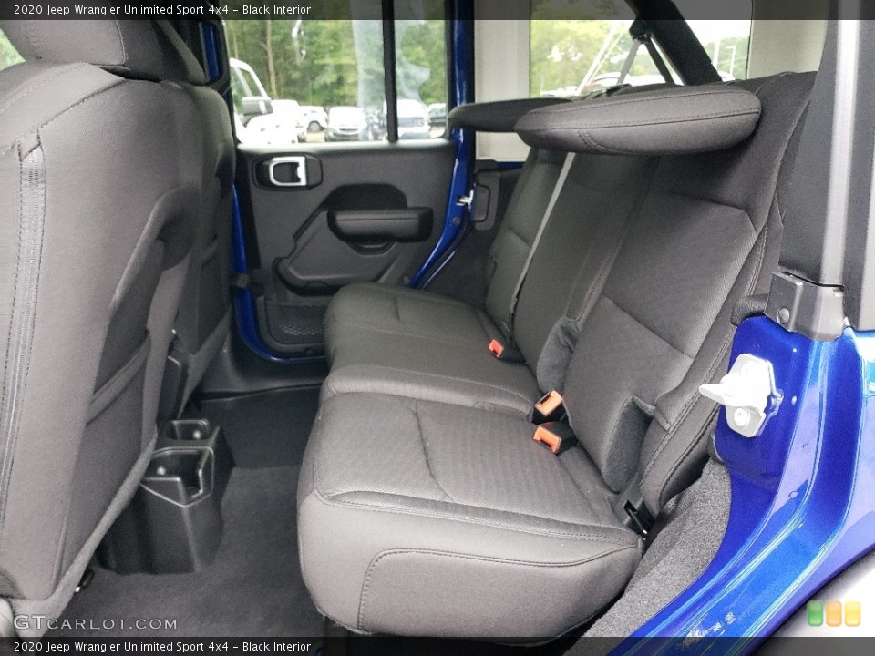 Black Interior Rear Seat for the 2020 Jeep Wrangler Unlimited Sport 4x4 #134738781