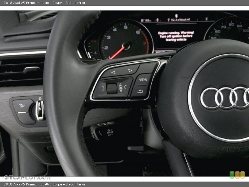 Black Interior Steering Wheel for the 2018 Audi A5 Premium quattro Coupe #134739585