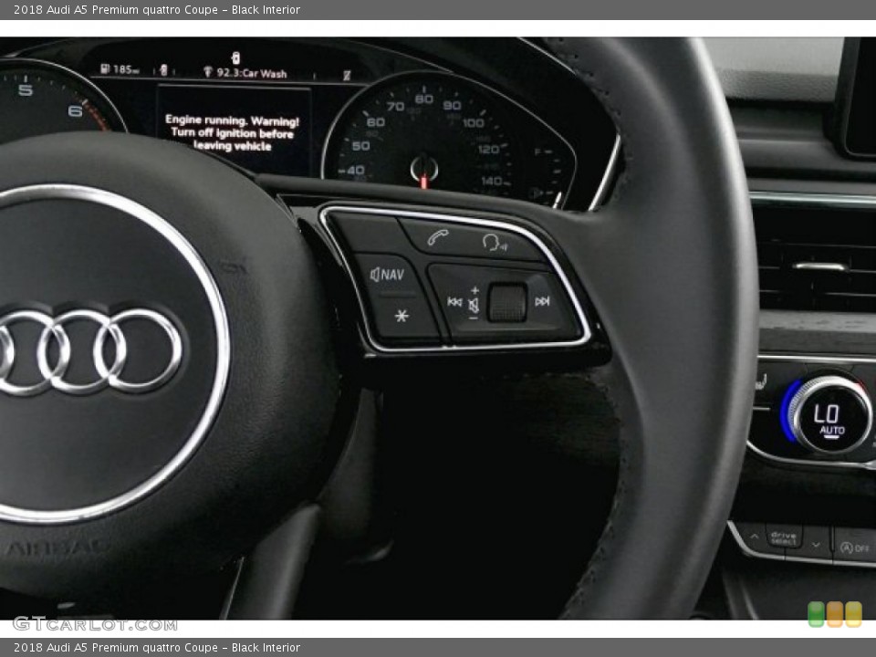 Black Interior Steering Wheel for the 2018 Audi A5 Premium quattro Coupe #134739612
