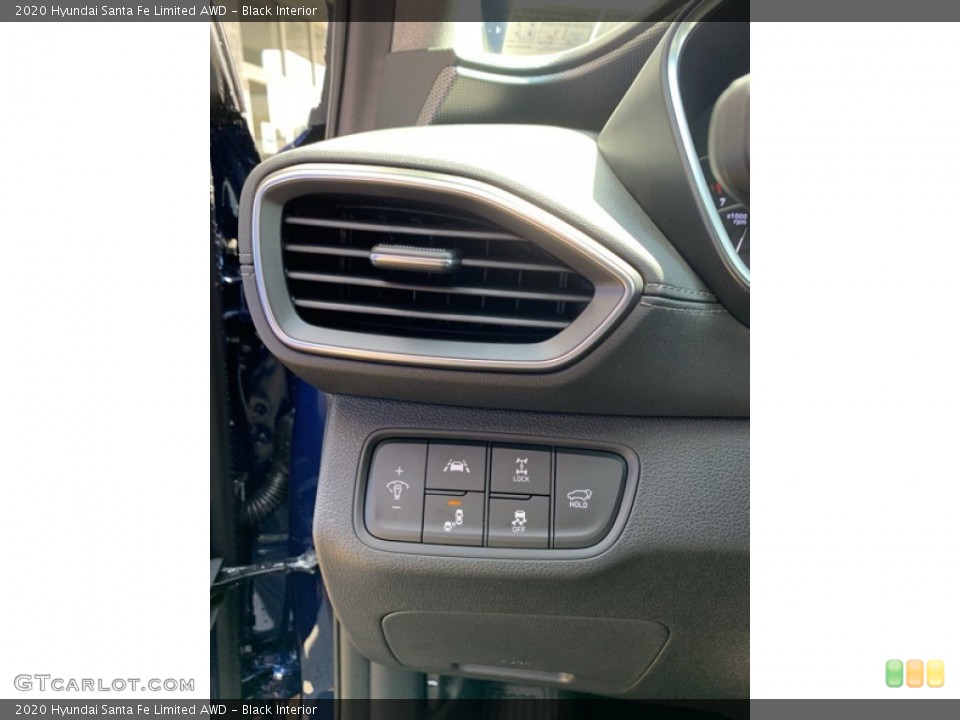 Black Interior Controls for the 2020 Hyundai Santa Fe Limited AWD #134740710