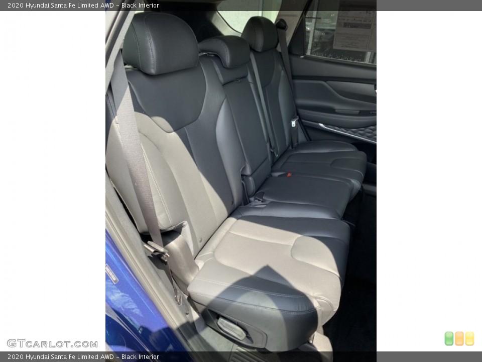 Black Interior Rear Seat for the 2020 Hyundai Santa Fe Limited AWD #134740881