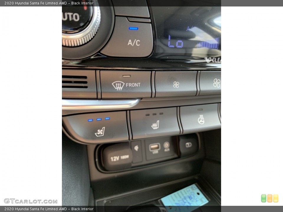 Black Interior Controls for the 2020 Hyundai Santa Fe Limited AWD #134741061