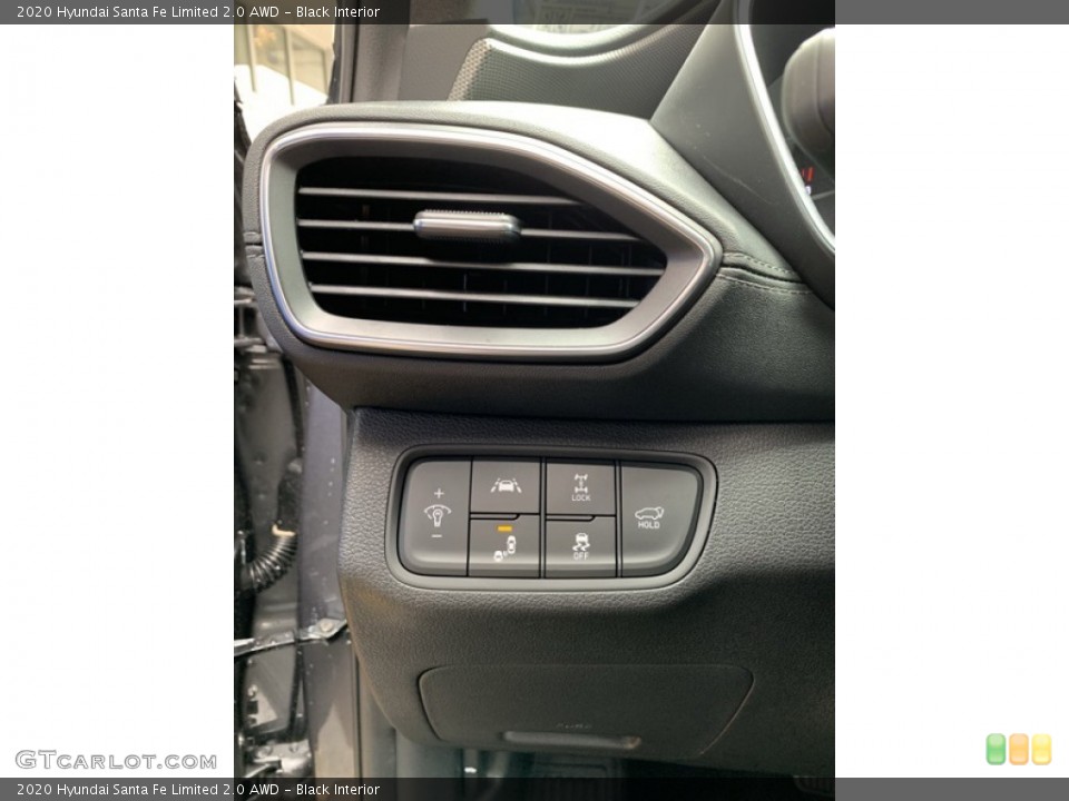 Black Interior Controls for the 2020 Hyundai Santa Fe Limited 2.0 AWD #134741559