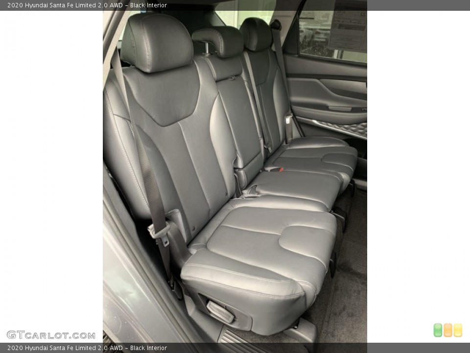 Black Interior Rear Seat for the 2020 Hyundai Santa Fe Limited 2.0 AWD #134741655