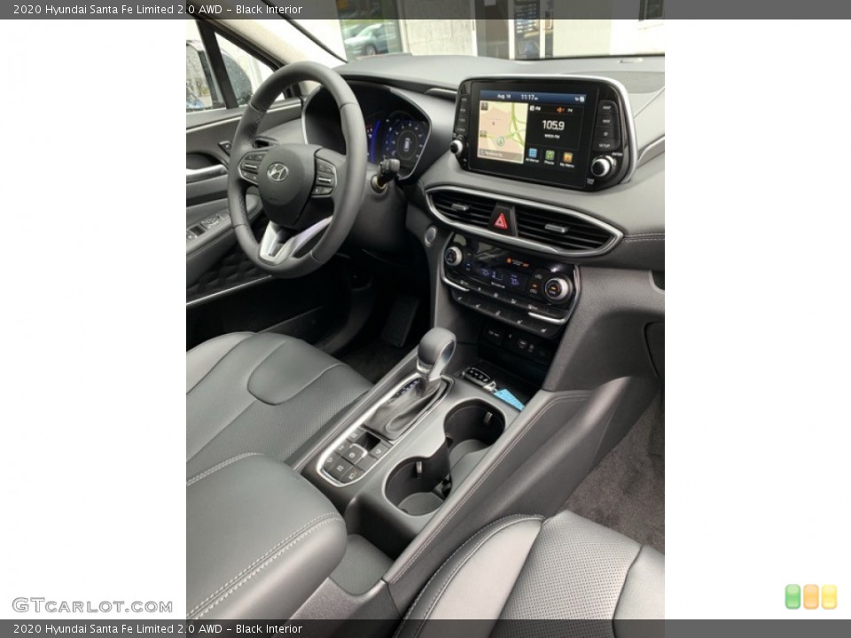 Black Interior Dashboard for the 2020 Hyundai Santa Fe Limited 2.0 AWD #134741688