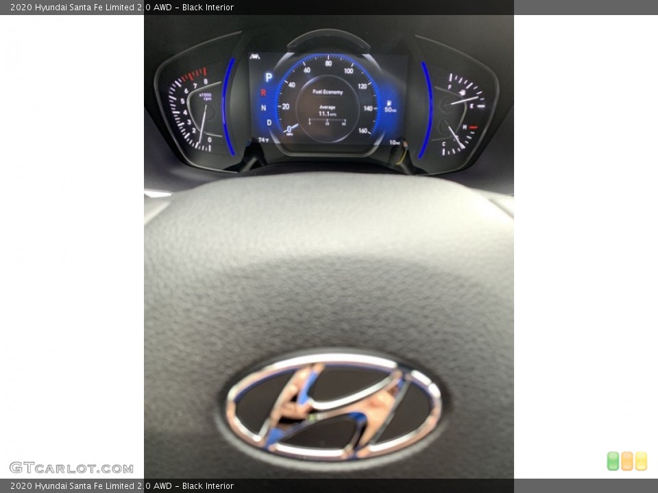 Black Interior Gauges for the 2020 Hyundai Santa Fe Limited 2.0 AWD #134741706