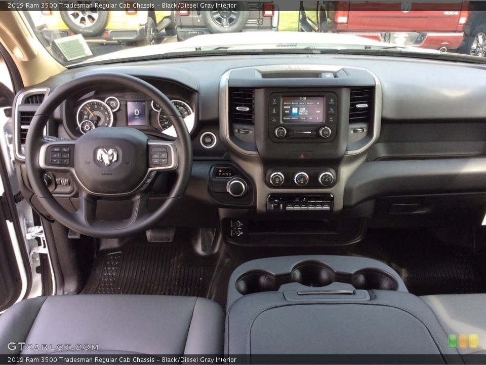 Black/Diesel Gray Interior Dashboard for the 2019 Ram 3500 Tradesman Regular Cab Chassis #134746602