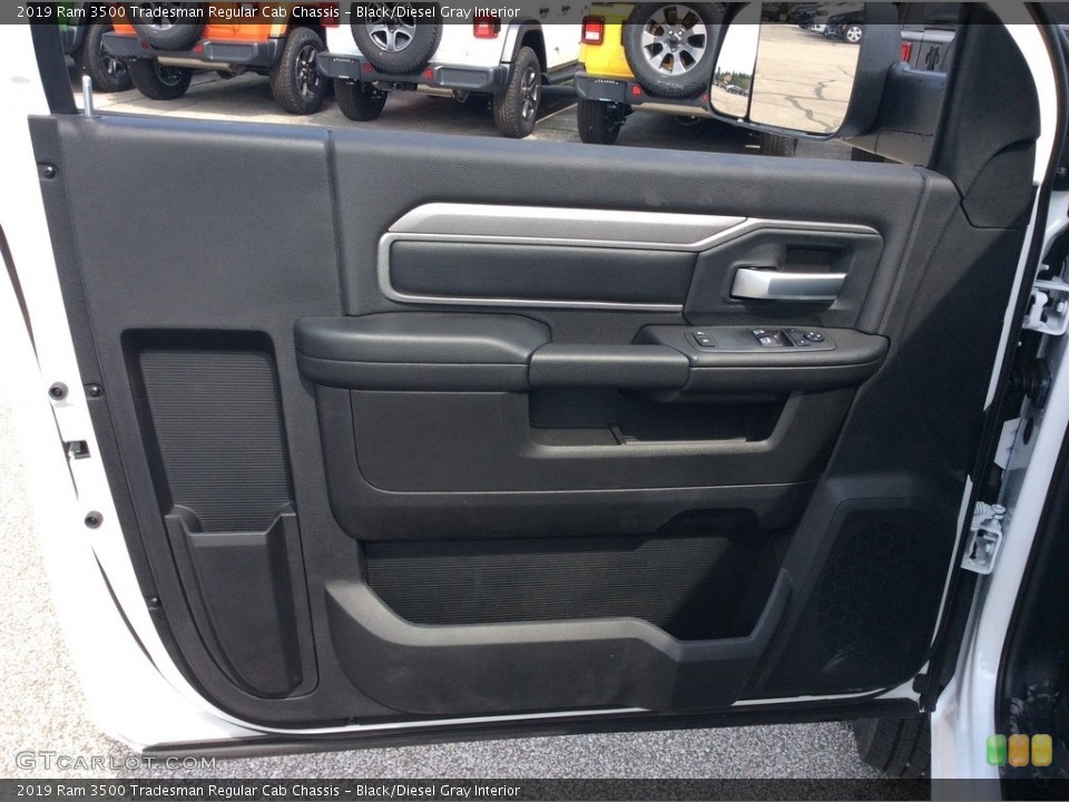 Black/Diesel Gray Interior Door Panel for the 2019 Ram 3500 Tradesman Regular Cab Chassis #134746896