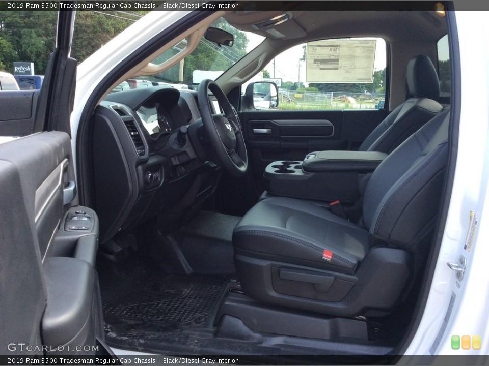 Black/Diesel Gray Interior Front Seat for the 2019 Ram 3500 Tradesman Regular Cab Chassis #134746923