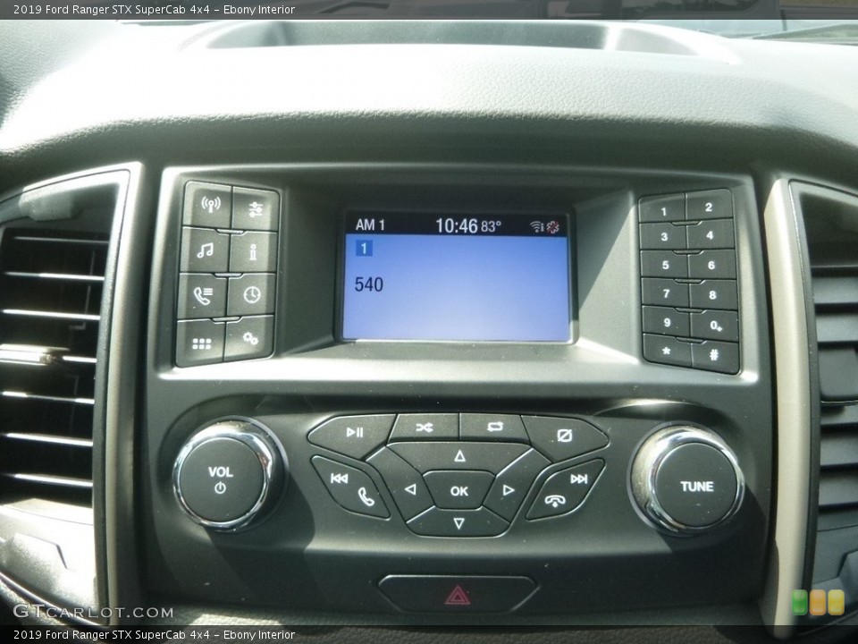 Ebony Interior Controls for the 2019 Ford Ranger STX SuperCab 4x4 #134748237