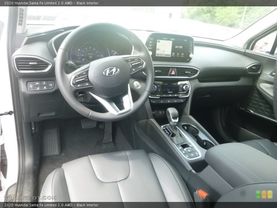 Black Interior Dashboard for the 2020 Hyundai Santa Fe Limited 2.0 AWD #134756385