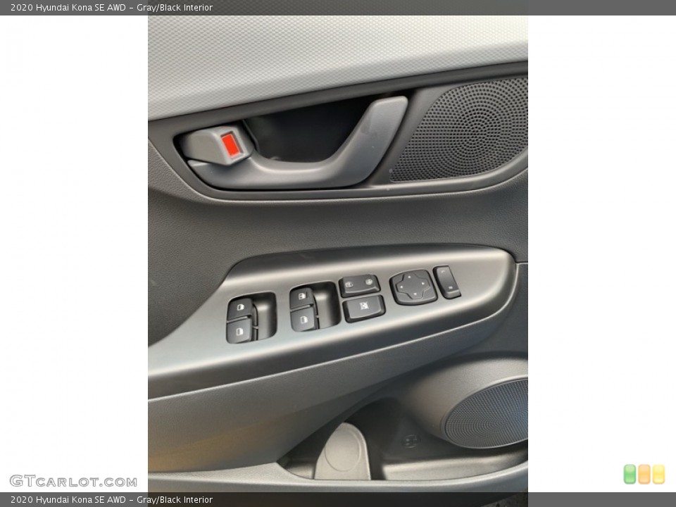 Gray/Black Interior Controls for the 2020 Hyundai Kona SE AWD #134757144