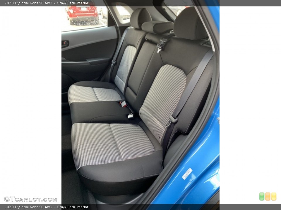 Gray/Black Interior Rear Seat for the 2020 Hyundai Kona SE AWD #134757286